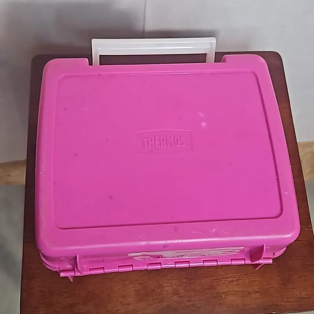 Vintage 1990s Barbie Pink Plastic Lunch Box by Thermos Retro 90s Girls Toy